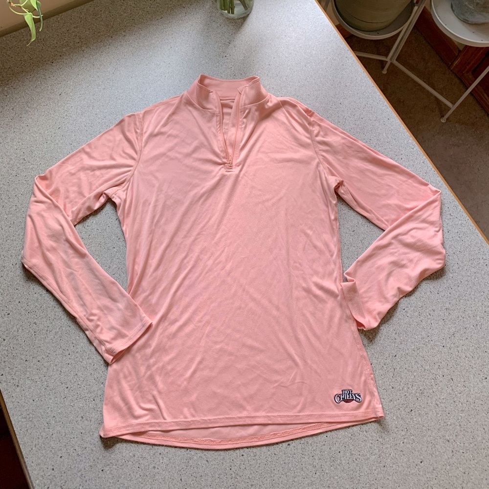 Hot Chillys Long Sleeve 3/4 Zip Layering Shirt Med